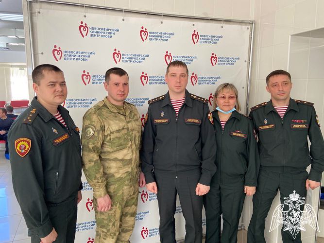 Военнослужащие Новосибирского военного института Росгвардии приняли участие в донорской акции (Видео)
