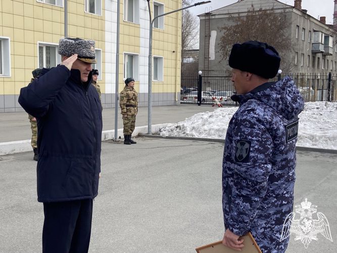 Военнослужащие и сотрудники Росгвардии приняли участие в торжественных мероприятиях, посвящённых семилетию со Дня образования Росгвардии 