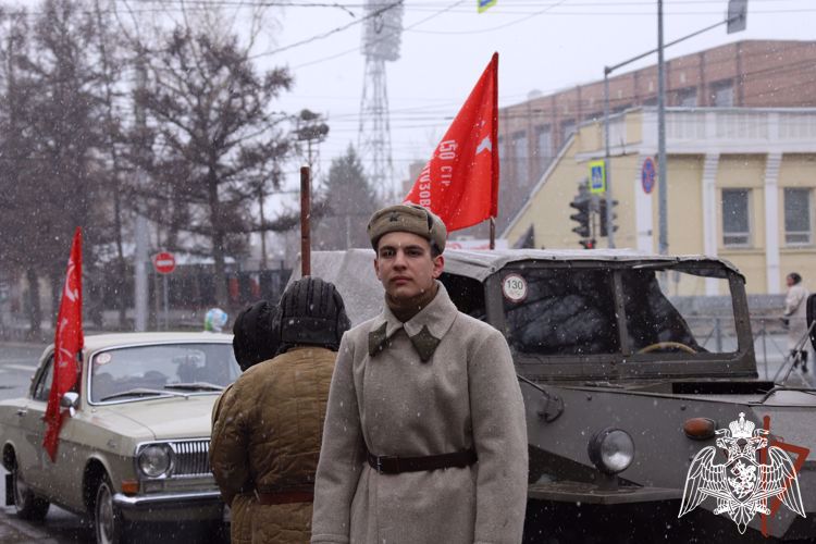 В Новосибирске стартовал автопробег Росгвардии «Вахта памяти. Сыны Великой Победы»