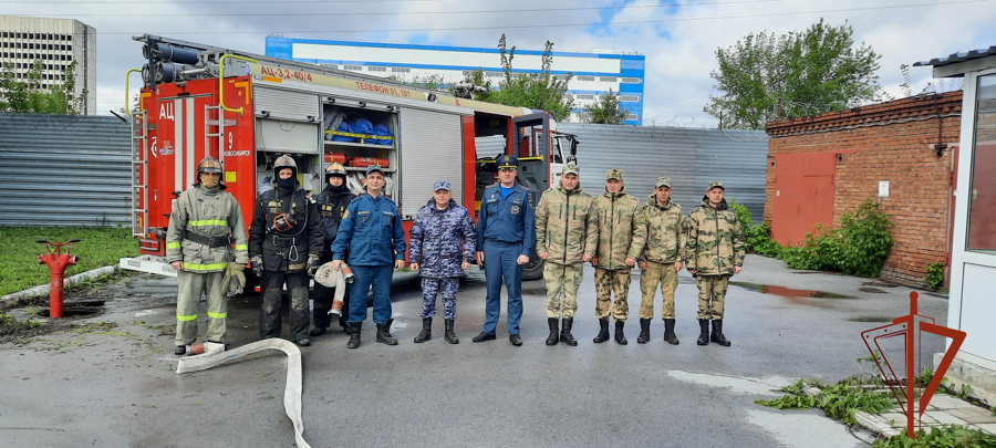 В Управлении Росгвардии по Новосибирской области прошли пожарно-тактические учения