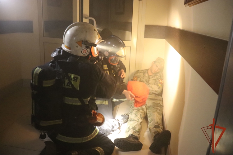Пожарно-тактические учения прошли в Новосибирском военном институте